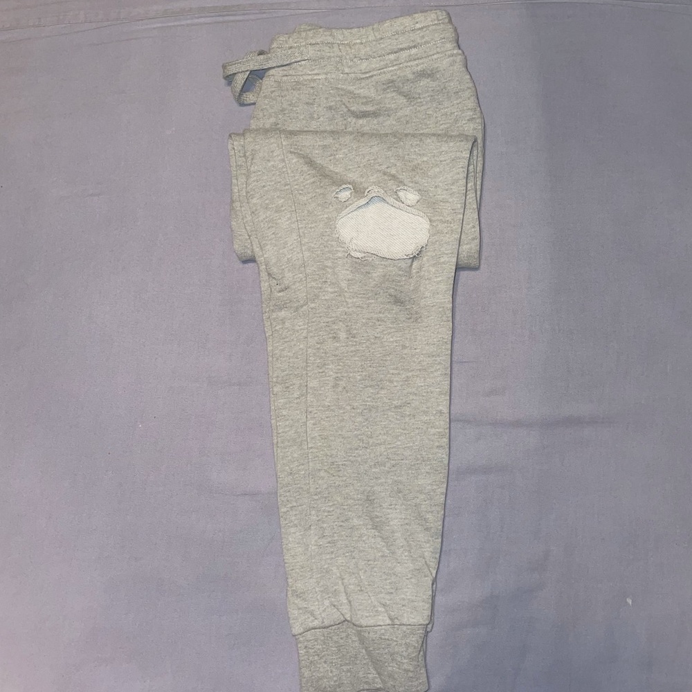 Forever 21 Grey Ripped Joggers Mens Size L
